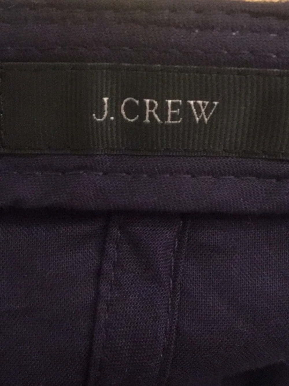 Vintage JCREW Baseball Cap Hat Navy Blue Adjustable Gold Yellow Monogram OS Wool - Picture 9 of 11